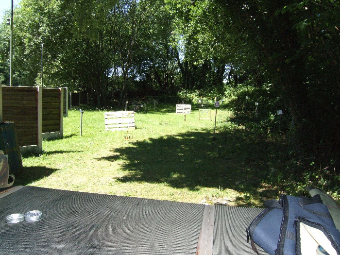 The outdoor airgun range from the firing point