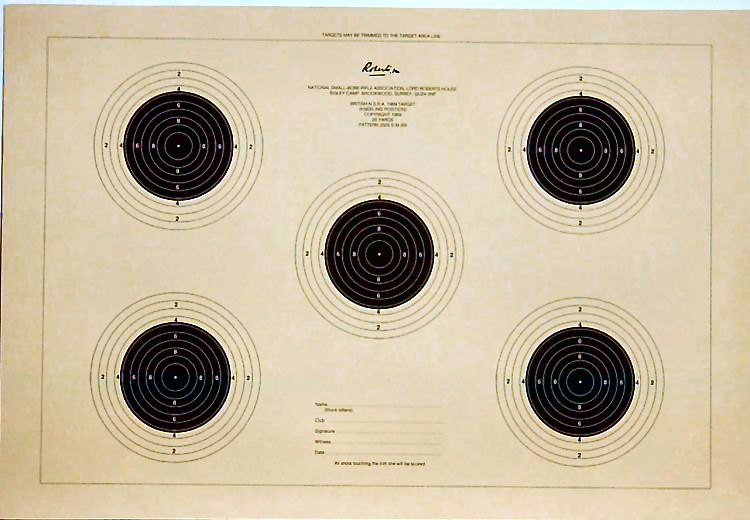 25 yard kneeling .22 target