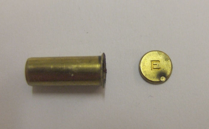 Head separated Eley .22 cartridge case