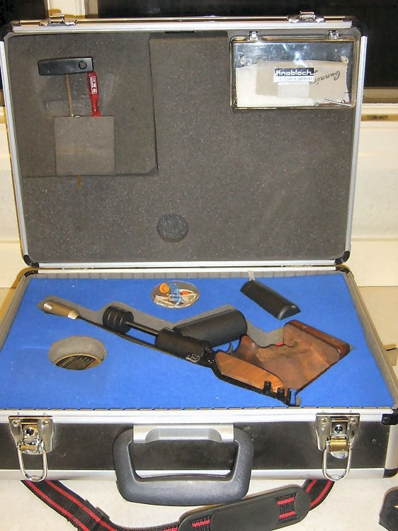 Walter CPM-1 target pistol in carrying case