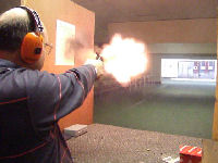 .45 calibre blackpowder revolver at + 0.03 seconds